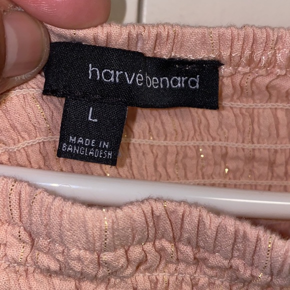 Harve Bernard Large Off The Shoulder Peach Blouse Top - Picture 2 of 9